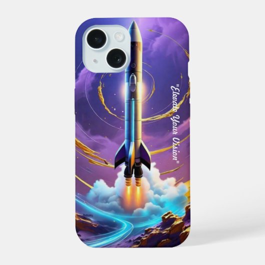 "地球の空を超えて" iPhone 15ケース (裏面)