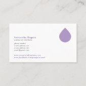 地球の精油のラベンダーの農場のギフト 名刺 (裏面)