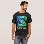 地球の素晴らし日の世界惑星 Tシャツ (正面フル)