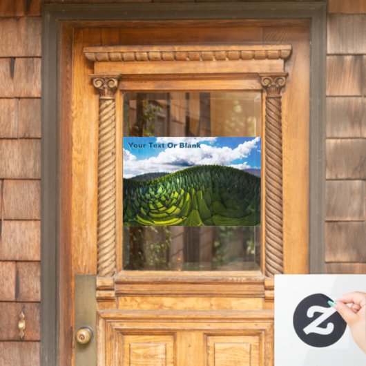 地球の緑の丘 ウィンドウサイン (ホームデコレーション)