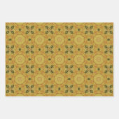 地球の緑の幾何学的パターンNo1 ラッピングペーパーシート (正面3)