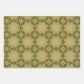 地球の緑の幾何学的パターンNo1 ラッピングペーパーシート (正面2)