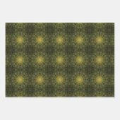 地球の緑の幾何学的パターンNo2 ラッピングペーパーシート (正面3)