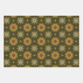 地球の緑の幾何学的パターンNo2 ラッピングペーパーシート (正面2)