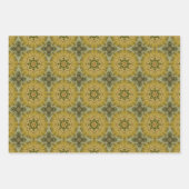 地球の緑の幾何学的パターンNo2 ラッピングペーパーシート (正面)