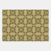 地球の緑の幾何学的パターンNo3 ラッピングペーパーシート (正面3)