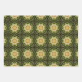 地球の緑の幾何学的パターンNo3 ラッピングペーパーシート (正面)