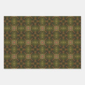 地球の緑の幾何学的パターンNo4 ラッピングペーパーシート (正面3)