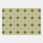 地球の緑の幾何学的パターンNo4 ラッピングペーパーシート (正面2)