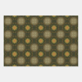 地球の緑の幾何学的パターンNo4 ラッピングペーパーシート (正面)