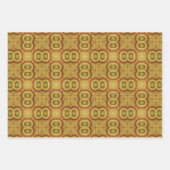 地球の緑の幾何学的パターンNo5 ラッピングペーパーシート (正面2)