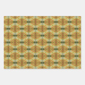 地球の緑の幾何学的パターンNo6 ラッピングペーパーシート (正面)