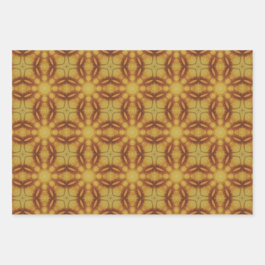 地球の緑の幾何学的パターンNo7 ラッピングペーパーシート (正面3)