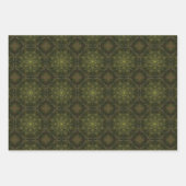 地球の緑の幾何学的パターンNo7 ラッピングペーパーシート (正面2)