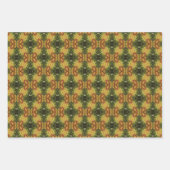 地球の緑の幾何学的パターンNo7 ラッピングペーパーシート (正面)