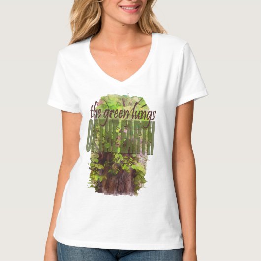 地球の緑の肺 Tシャツ (正面)