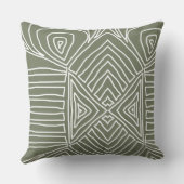 地球の緑の部族の迷路の泥の布パターンアフリカ クッション (裏面)