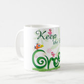 地球の緑を保って下さい コーヒーマグカップ (正面左)
