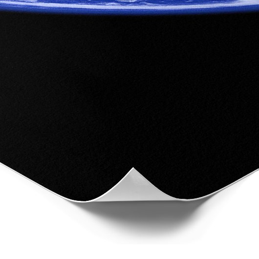 地球の美しい青い大理石 ポスター (角)