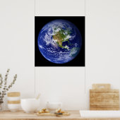 地球の美しい青い大理石 ポスター (キッチン)