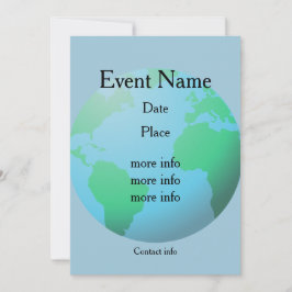 地球の背景のカスタム文字