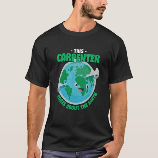 地球の自然を大切にする大工さん カープ Tシャツ (正面)