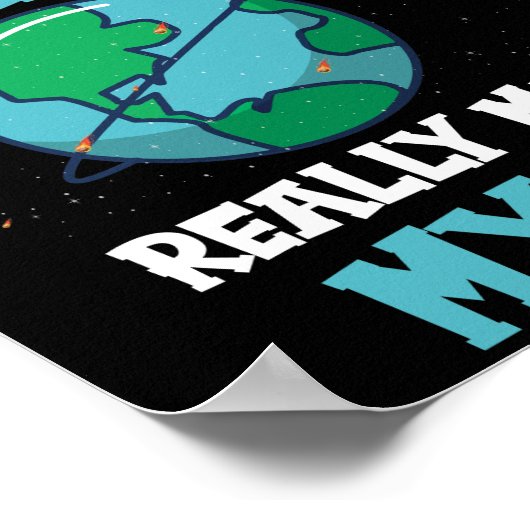 地球の自転が私の日を科学にする ポスター (角)