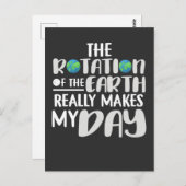 地球の自転が私の日を科学にする ポストカード (正面/裏面)