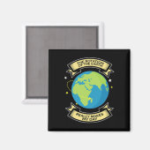 地球の自転が私の日を科学Teeにする マグネット (正面/裏面)