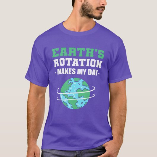 地球の自転の歴史教授ギフト Tシャツ (正面)
