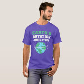 地球の自転の歴史教授ギフト Tシャツ (正面フル)
