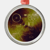 地球の航海者1および2のゴールドレコードの音 メタルオーナメント (正面)