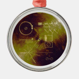 地球の航海者1および2のゴールドレコードの音 メタルオーナメント