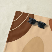 地球の色の形オーガニック状パターン ビーチタオル (インサイチュ)