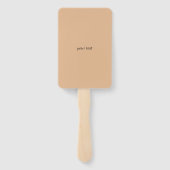 地球の色の背景ナプキの淡い黄色のバラ ハンドファン (裏面)