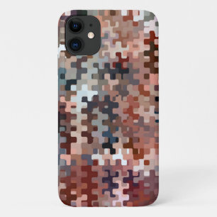 地球の色数々の付き抽象芸術パターン iPhone 11 ケース