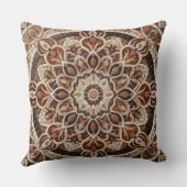 地球の色調の曼荼羅：自然の調和 クッション (裏面)