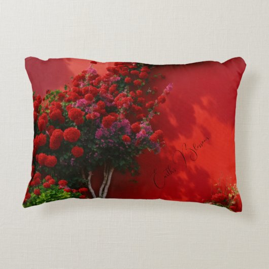 地球の花のアクセント枕 アクセントクッション (裏面)