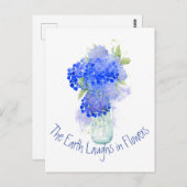 地球の花の庭師の笑い引用文石 ポストカード (正面/裏面)