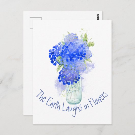 地球の花の庭師の笑い引用文石 ポストカード (正面/裏面)