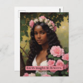 地球の花の笑いエメゾン引用文フローラアート ポストカード (正面/裏面)