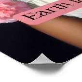 地球の花の笑いラルフウォルドエマーソン引用文 ポスター (角)