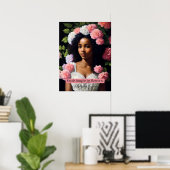 地球の花の笑いラルフウォルドエマーソン引用文 ポスター (ホームオフィス)