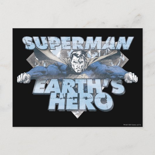 地球の英雄 – 青 ポストカード (正面)