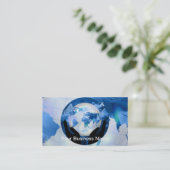 地球の蝶花を握る平和手 名刺 (スタンド正面)