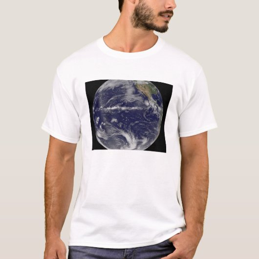 地球の衛星画像 Tシャツ (正面)