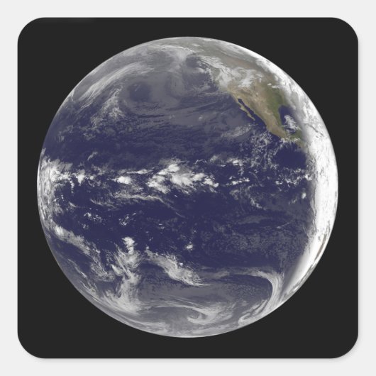 地球の衛星観測 スクエアシール (正面)