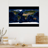 地球の表面78x52 (72x48) ポスター (キッチン)