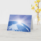 地球の裏側の日光 カード (黄色い花)