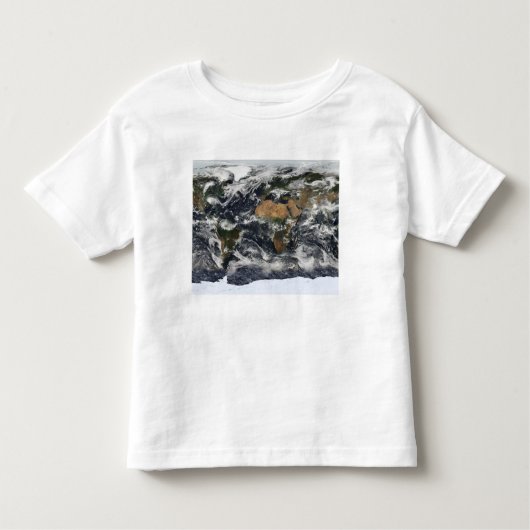 地球の詳細な衛星観測 トドラーTシャツ (正面)